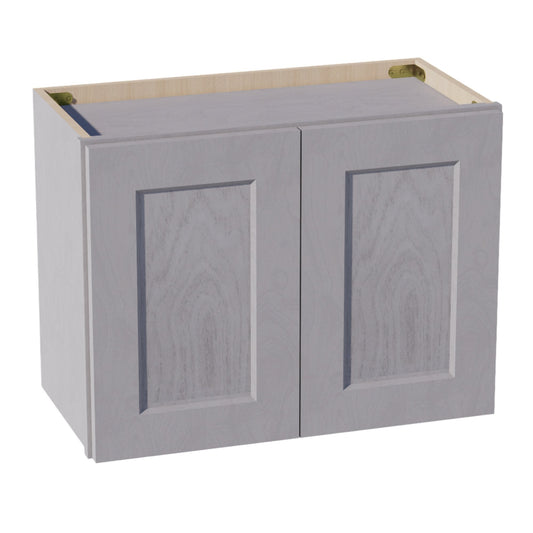 W2418-SWG Wall Cabinet 2 Doors & 2 Shelves - Shaker Style - Washed Grey   24"W x 18"H x 12"