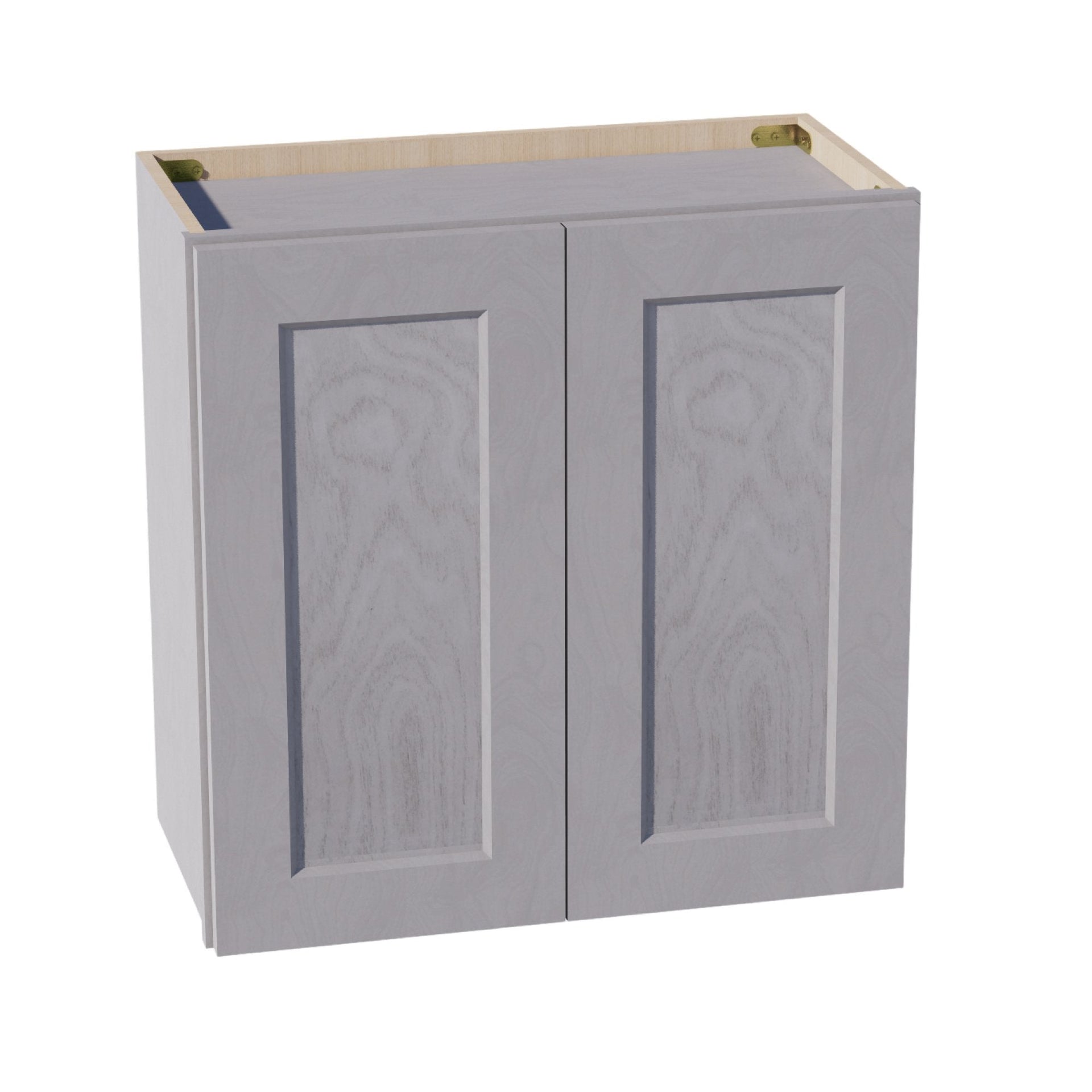 W2424-SWG Wall Cabinet 2 Doors & 2 Shelves - Shaker Style - Washed Grey   24"W x 24"H x 12"