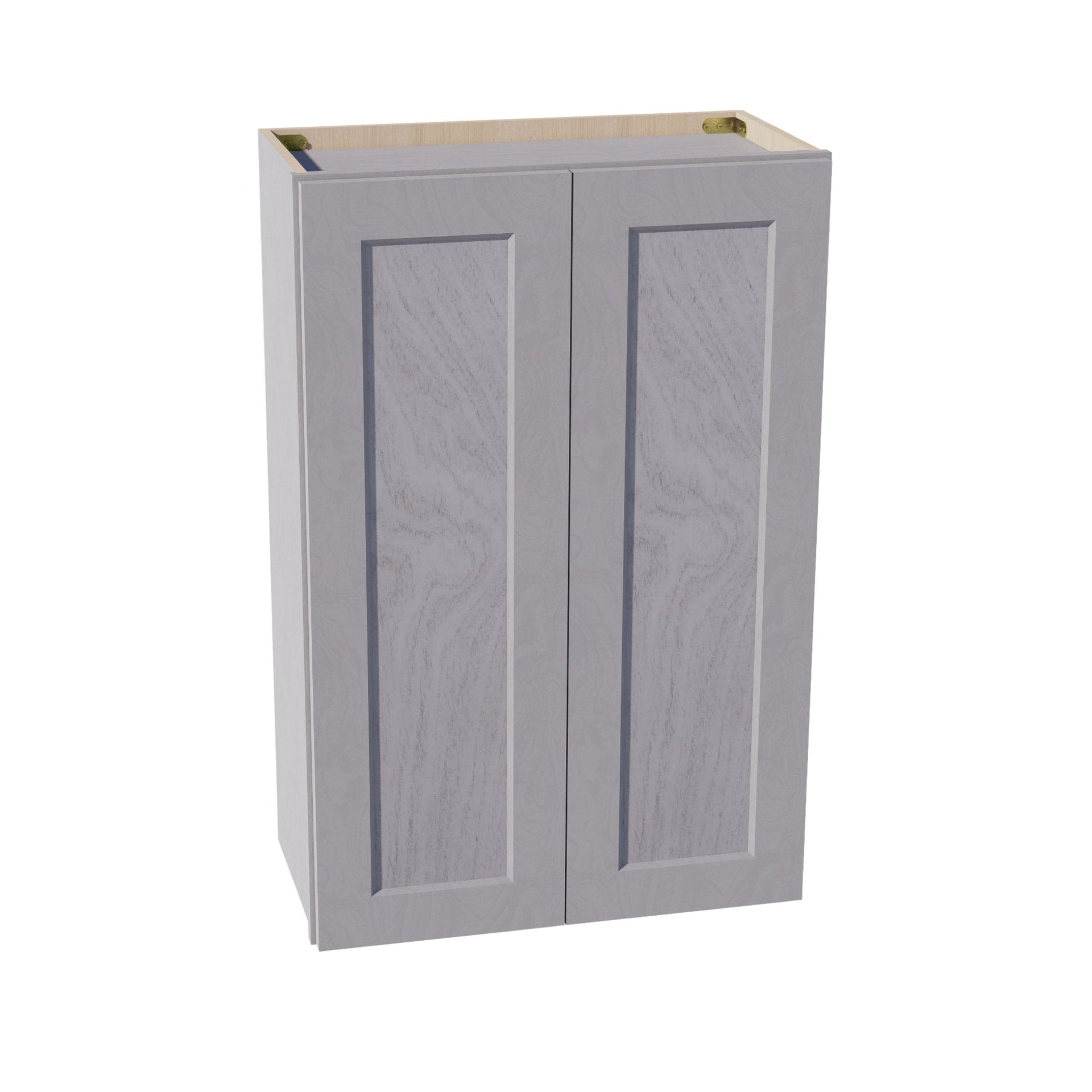 W2436-SWG Wall Cabinet 2 Doors & 2 Shelves - Shaker Style - Washed Grey   24"W x 36"H x 12"D