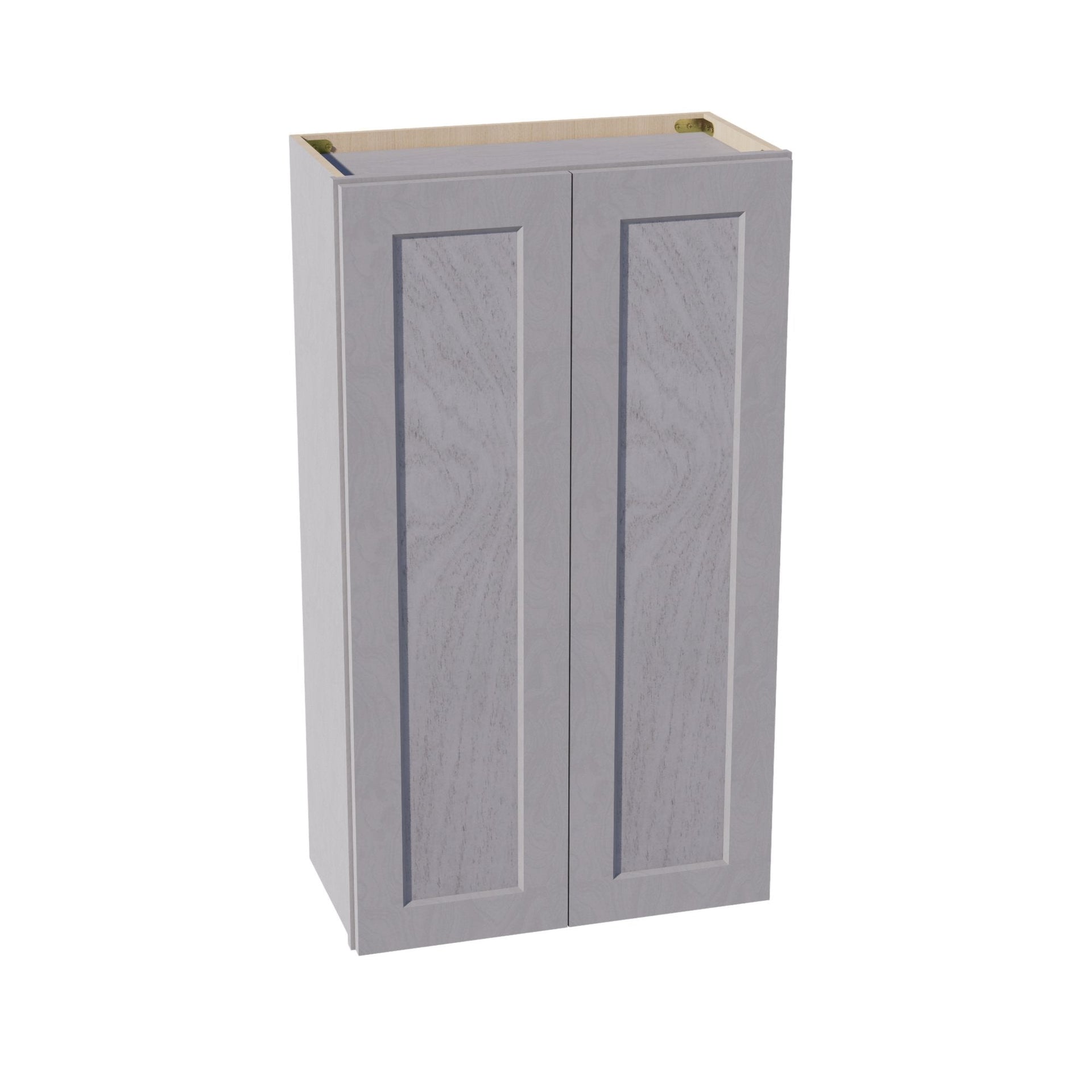 W2442-SWG Wall Cabinet 2 Doors & 2 Shelves - Shaker Style - Washed Grey   24"W x 42"H x 12"D