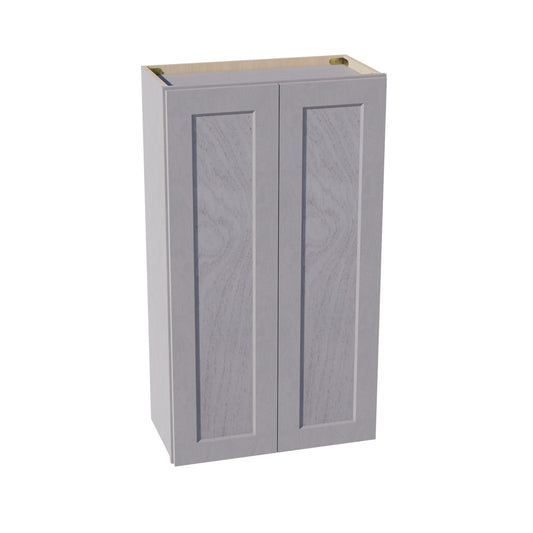 W2442-SWG Wall Cabinet 2 Doors & 2 Shelves - Shaker Style - Washed Grey   24"W x 42"H x 12"D