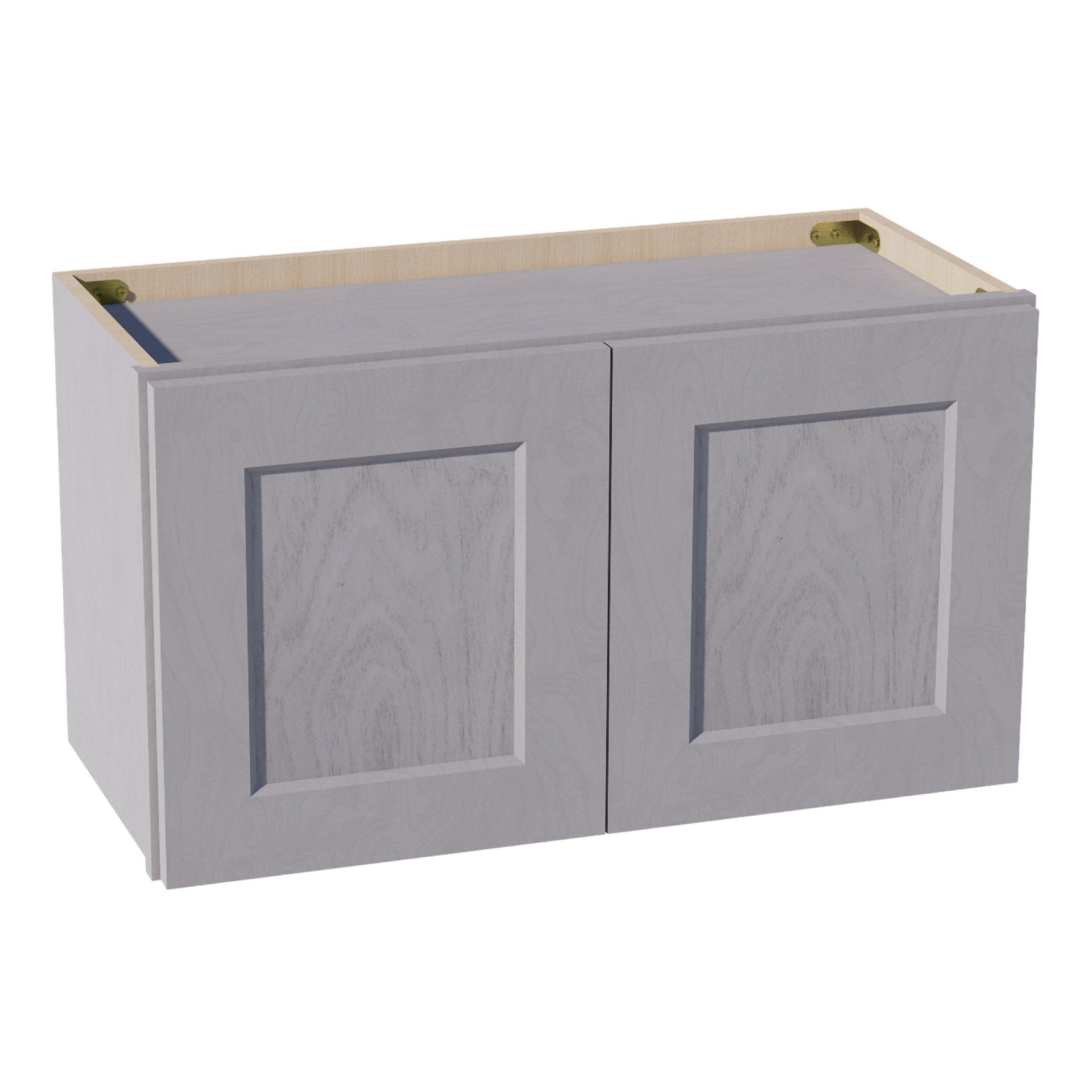 W2715-SWG Wall Cabinet 2 Doors & 2 Shelves - Shaker Style - Washed Grey   27"W x 15"H x 12"D