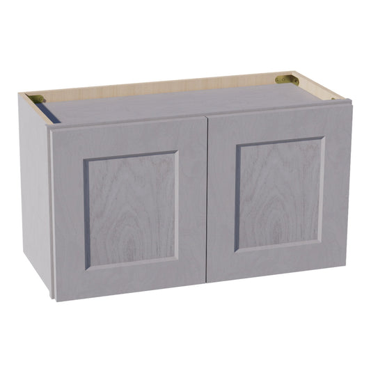 W2715-SWG Wall Cabinet 2 Doors & 2 Shelves - Shaker Style - Washed Grey   27"W x 15"H x 12"D
