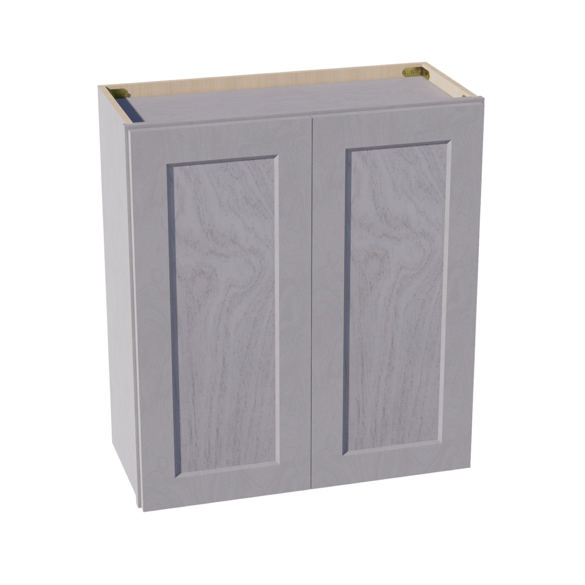 W2730-SWG Wall Cabinet 2 Doors & 2 Shelves - Shaker Style - Washed Grey   27"W x 30"H x 12"D