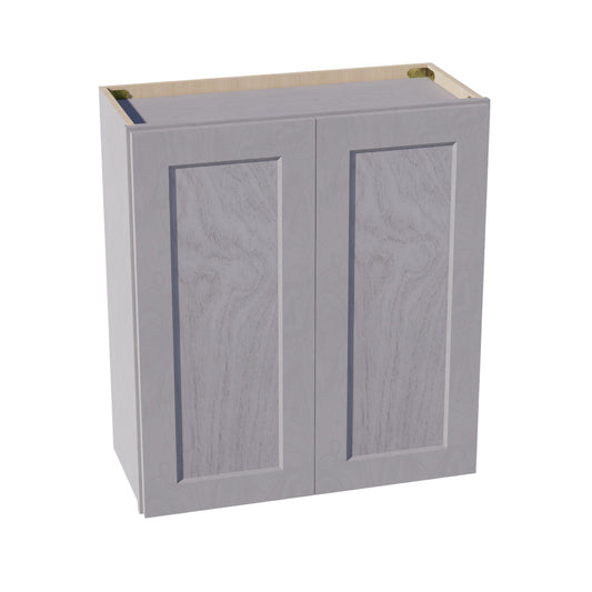 W2730-SWG Wall Cabinet 2 Doors & 2 Shelves - Shaker Style - Washed Grey   27"W x 30"H x 12"D
