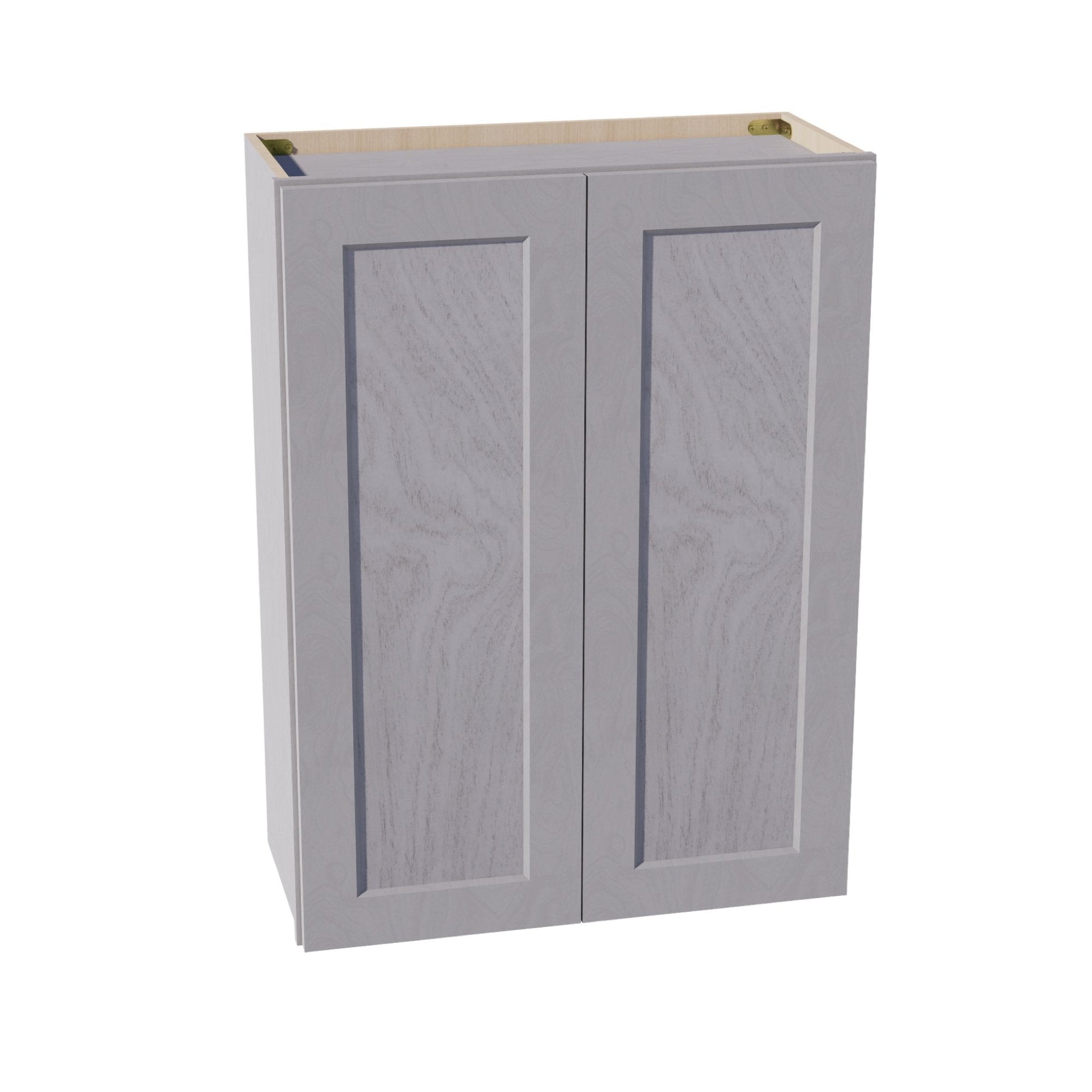 W2736-SWG Wall Cabinet 2 Doors & 2 Shelves - Shaker Style - Washed Grey   27"W x 36"H x 12"D