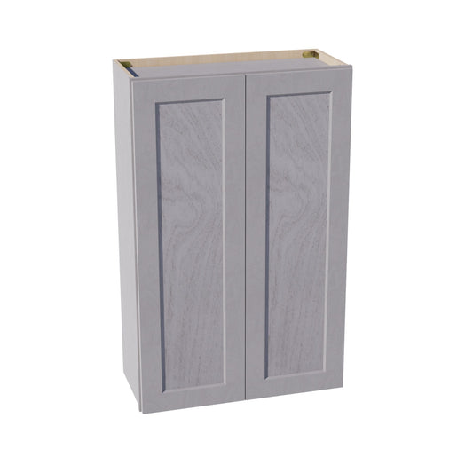 W2742-SWG Wall Cabinet 2 Doors & 2 Shelves - Shaker Style - Washed Grey   27"W x 42"H x 12"D
