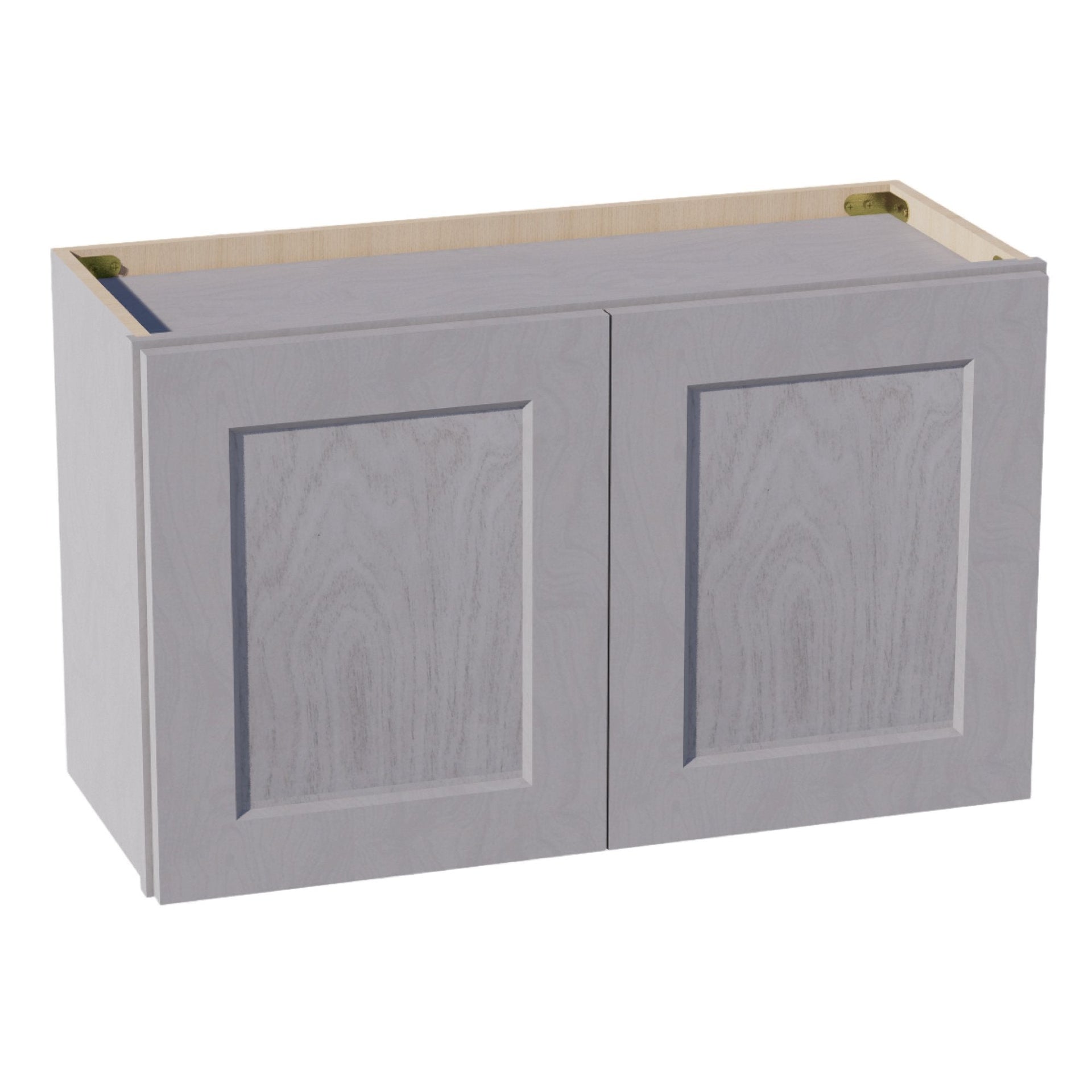 W3018-SWG Wall Cabinet 2 Doors & 2 Shelves - Shaker Style - Washed Grey   30"W x 18"H x 12"D