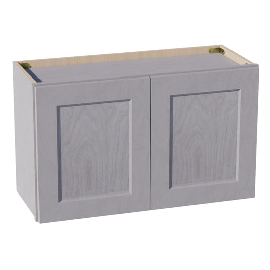 W3018-SWG Wall Cabinet 2 Doors & 2 Shelves - Shaker Style - Washed Grey   30"W x 18"H x 12"D