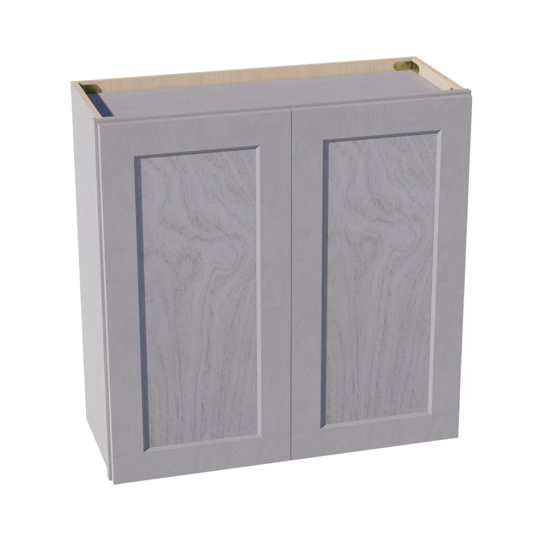 W3030-SWG Wall Cabinet 2 Doors & 2 Shelves - Shaker Style - Washed Grey   30"W x 30"H x 12"D