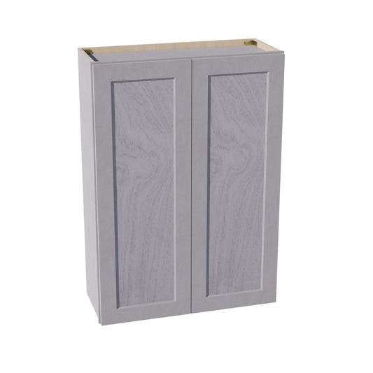 W3042-SWG Wall Cabinet 2 Doors & 2 Shelves - Shaker Style - Washed Grey   30"W x 42"H x 12"D