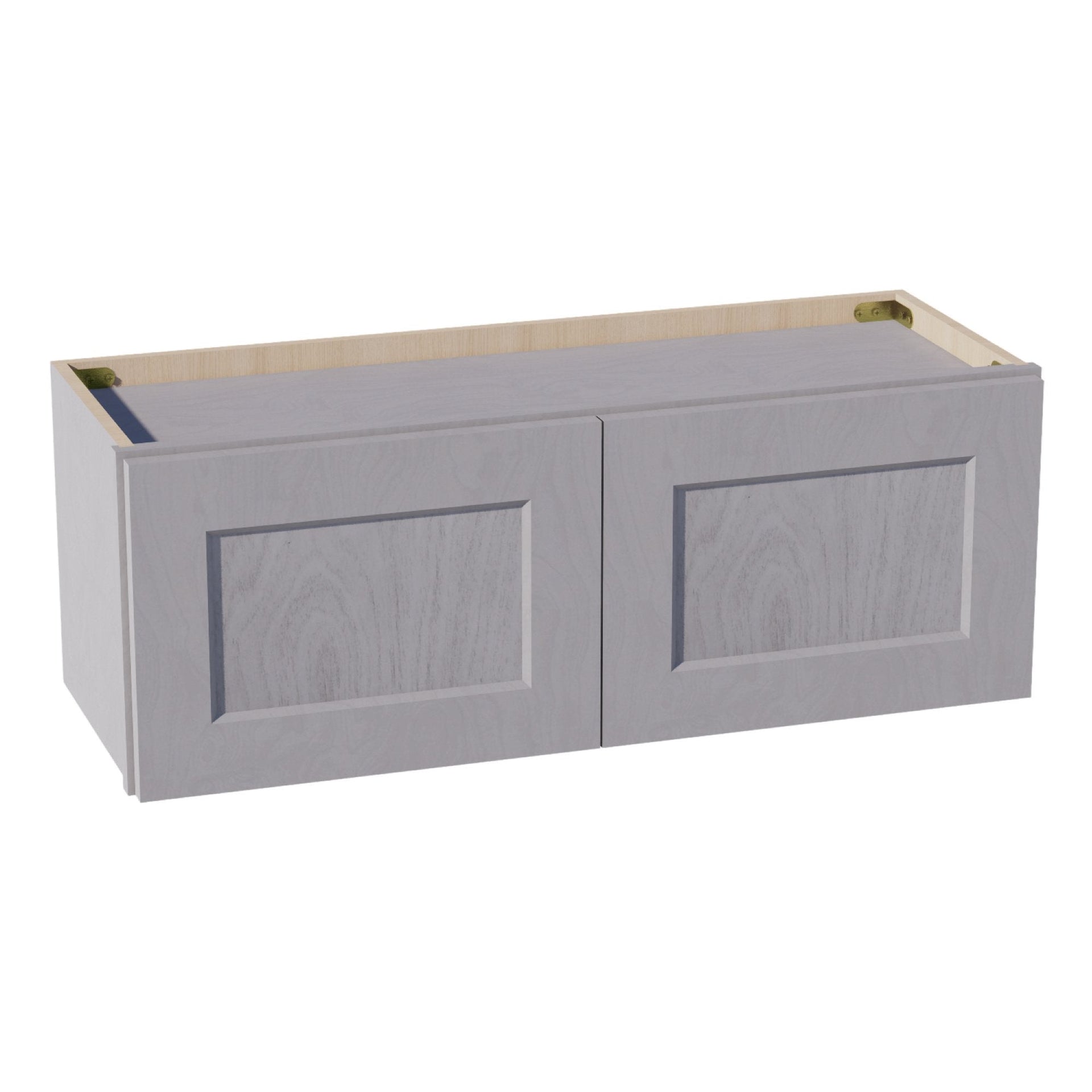W3312-SWG Wall Cabinet 2 Doors & 2 Shelves - Shaker Style - Washed Grey   33"W x 12"H x 12"D