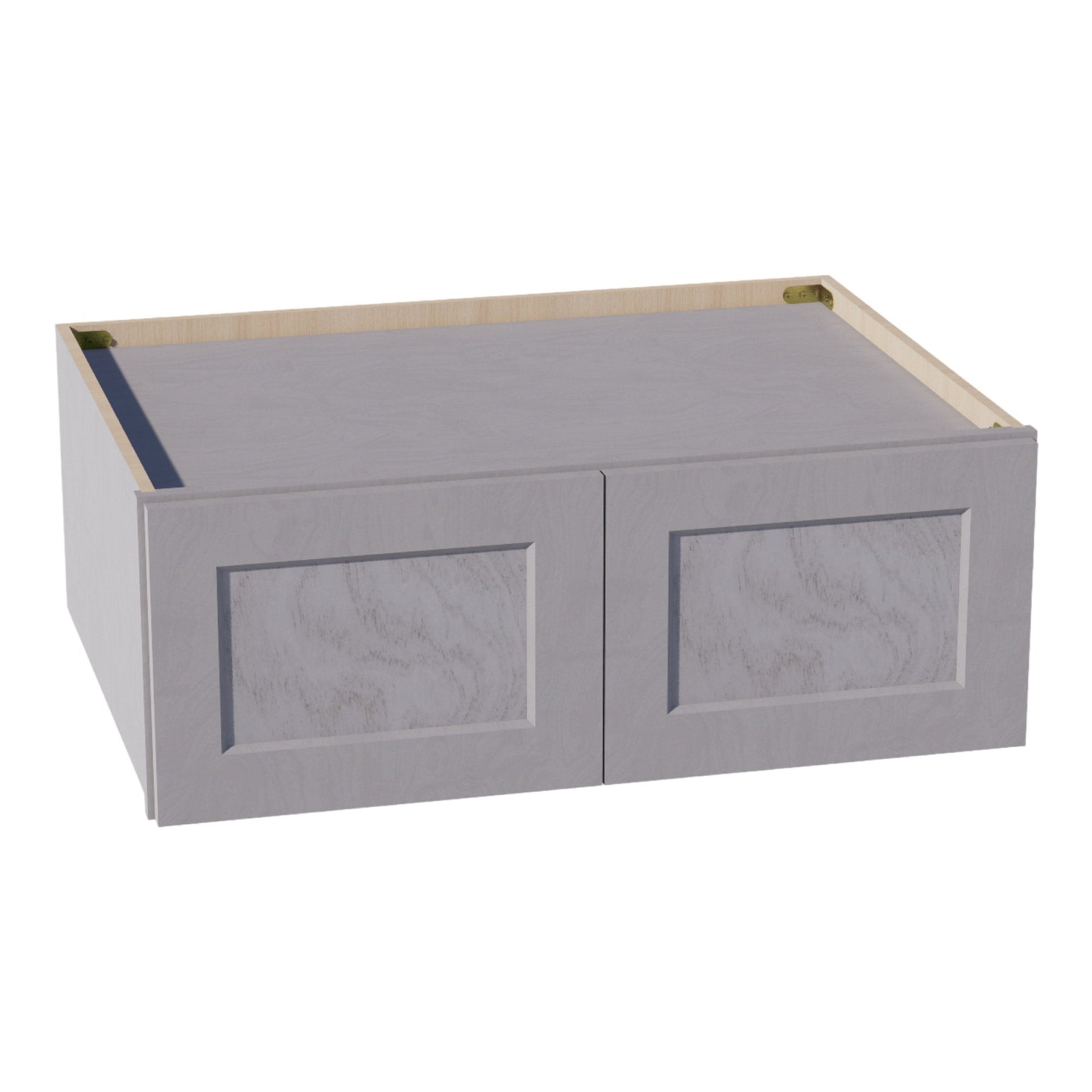 W331224-SWG Wall Cabinet 2 Doors & 2 Shelves - Shaker Style - Washed Grey   33"W x 12"H x 24"D