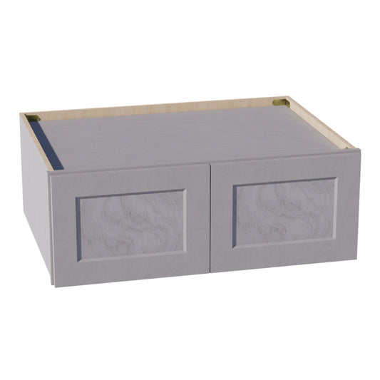 W331224-SWG Wall Cabinet 2 Doors & 2 Shelves - Shaker Style - Washed Grey   33"W x 12"H x 24"D