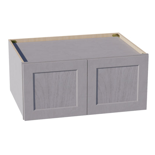 W331524-SWG Wall Cabinet 2 Doors & 2 Shelves - Shaker Style - Washed Grey   33"W x 15"H x 24"D