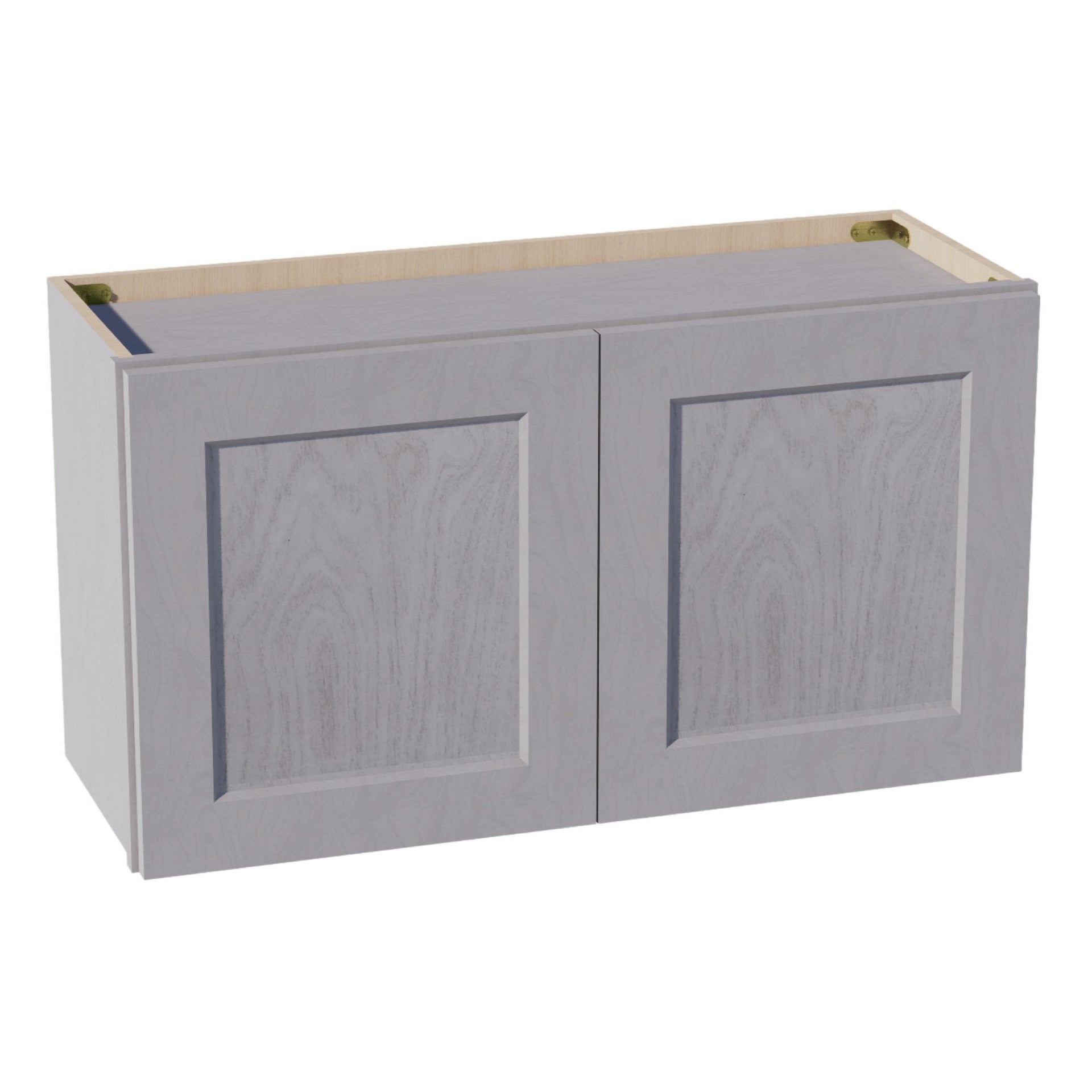 W3318-SWG Wall Cabinet 2 Doors & 2 Shelves - Shaker Style - Washed Grey   33"W x 18"H x 12"D