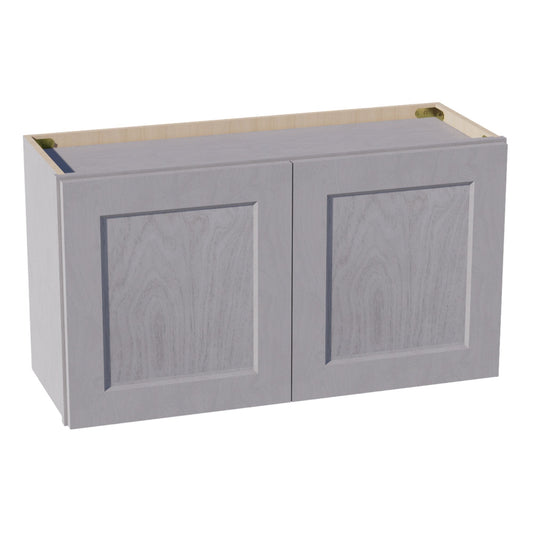 W3318-SWG Wall Cabinet 2 Doors & 2 Shelves - Shaker Style - Washed Grey   33"W x 18"H x 12"D