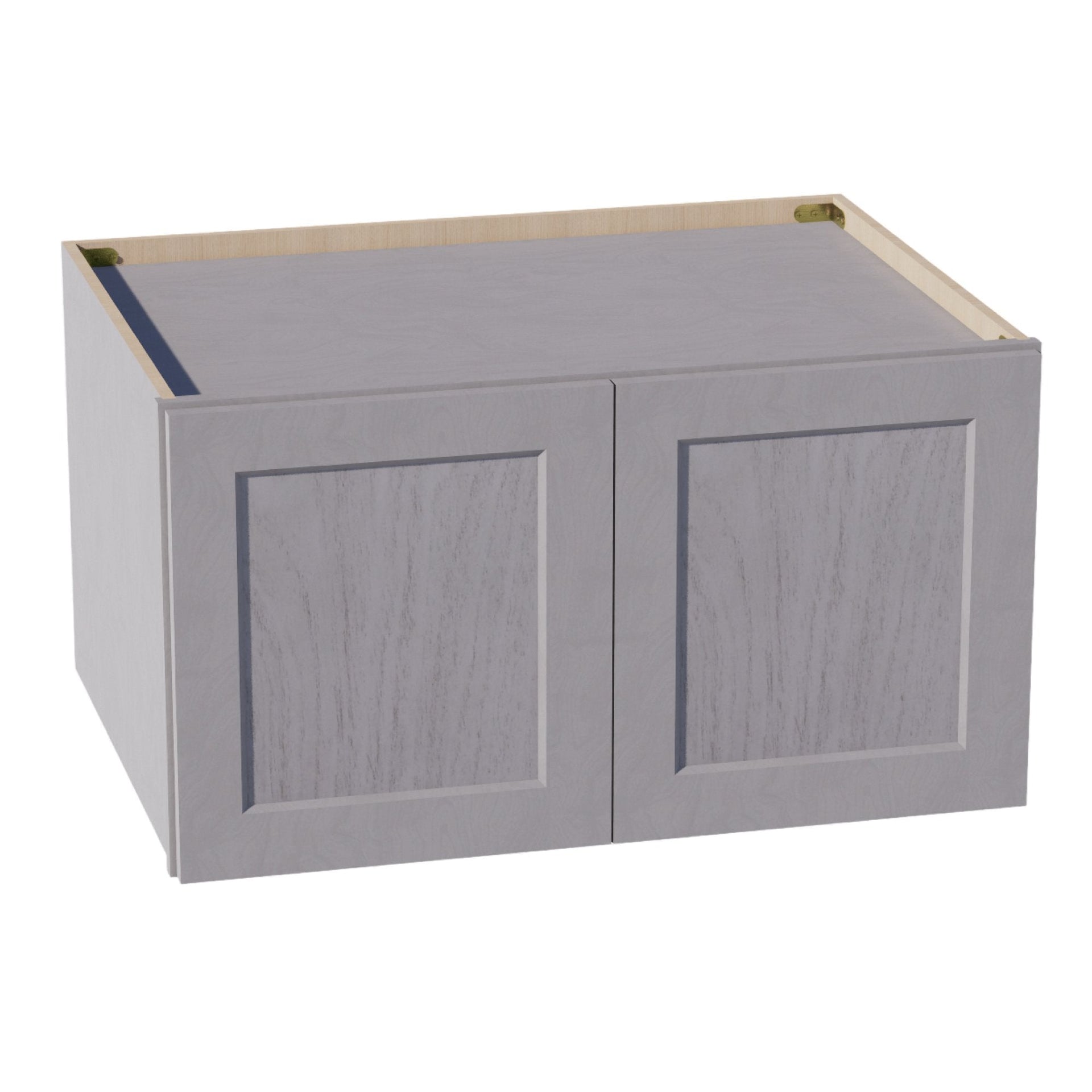 W331824-SWG Wall Cabinet 2 Doors & 2 Shelves - Shaker Style - Washed Grey   33"W x 18"H x 24"D