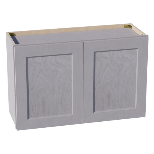 W3321-SWG Wall Cabinet 2 Doors & 2 Shelves - Shaker Style - Washed Grey   33"W x 21"H x 12"D