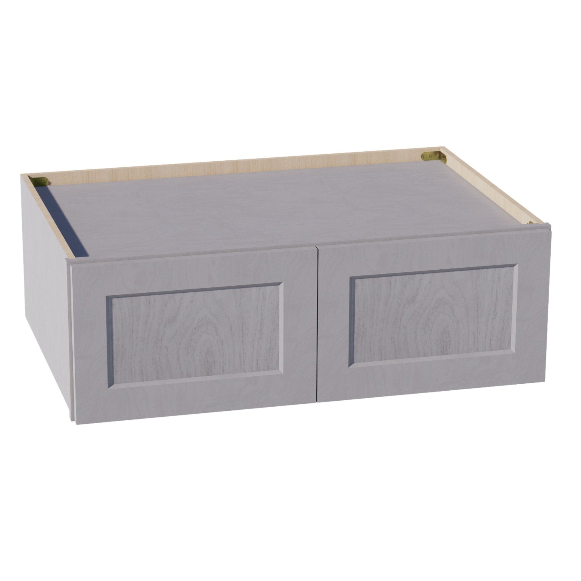 W361224-SWG Wall Cabinet 2 Doors & 2 Shelves - Shaker Style - Washed Grey   36"W x 12"H x 24"D