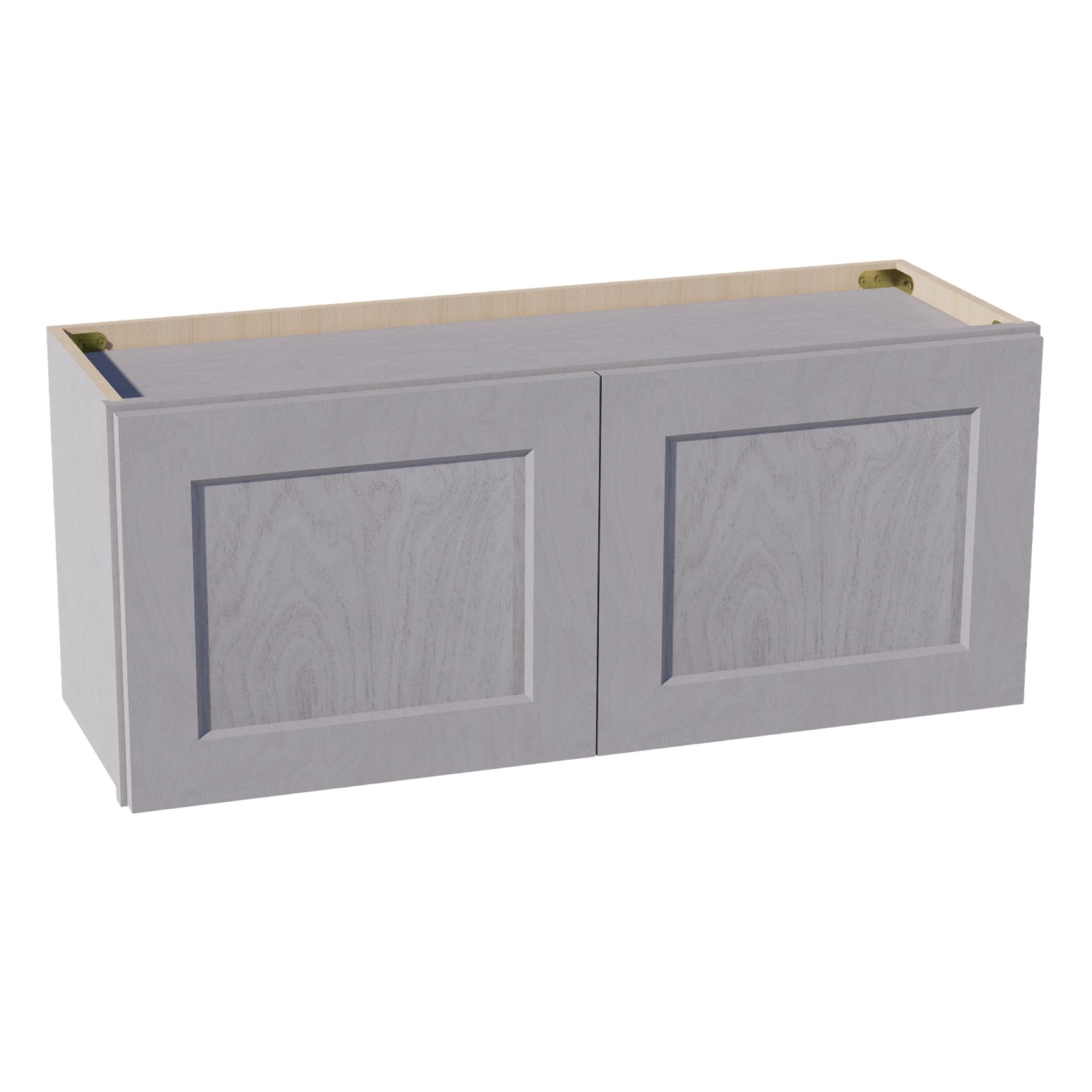W3615-SWG Wall Cabinet 2 Doors & 2 Shelves - Shaker Style - Washed Grey   36"W x 15"H x 12"D