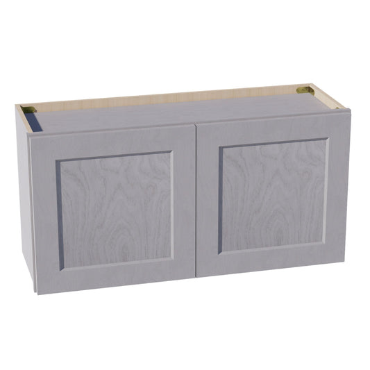 W3618-SWG Wall Cabinet 2 Doors & 2 Shelves - Shaker Style - Washed Grey   36"W x 18"H x 12"D
