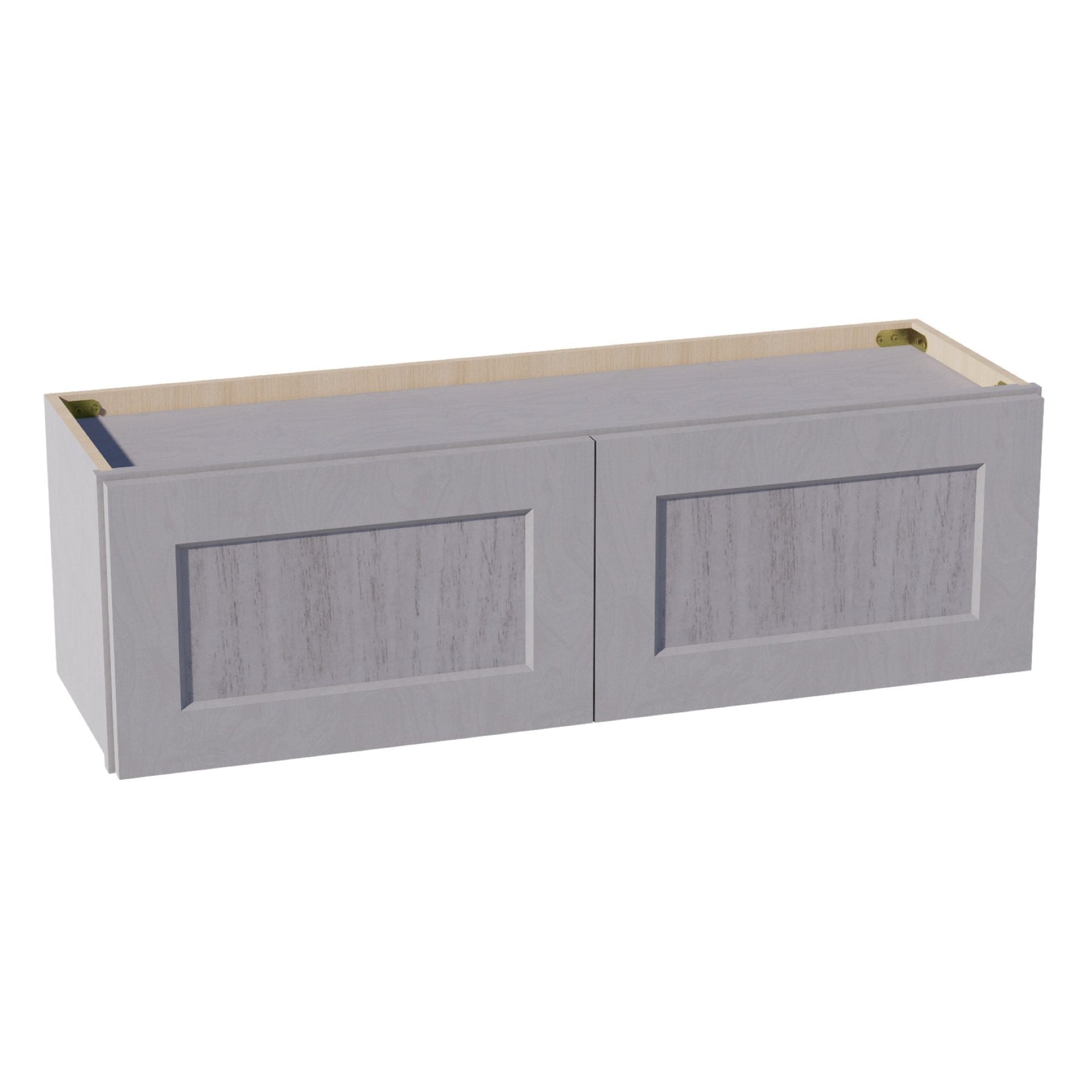 W3912-SWG Wall Cabinet 2 Doors & 2 Shelves - Shaker Style - Washed Grey   39"W x 12"H x 12"D