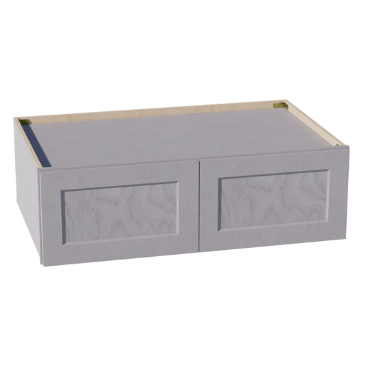 W391224-SWG Wall Cabinet 2 Doors & 2 Shelves - Shaker Style - Washed Grey   39"W x 12"H x 24"D