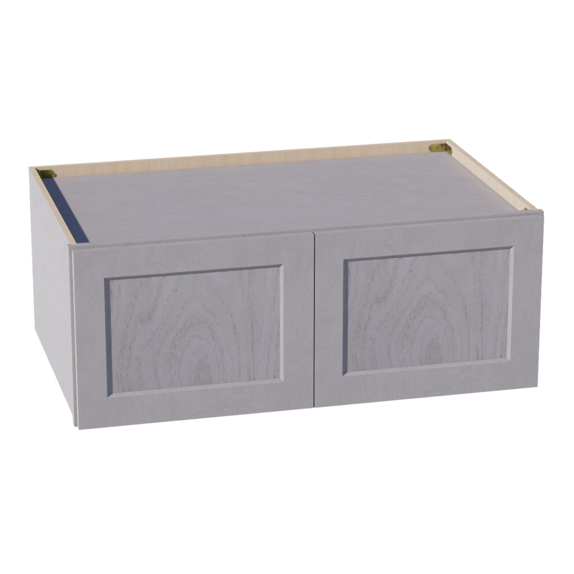W391524-SWG Wall Cabinet 2 Doors & 2 Shelves - Shaker Style - Washed Grey   39"W x 15"H x 24"D