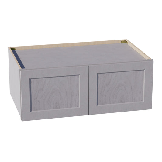 W391524-SWG Wall Cabinet 2 Doors & 2 Shelves - Shaker Style - Washed Grey   39"W x 15"H x 24"D