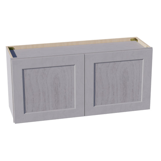 W3918-SWG Wall Cabinet 2 Doors & 2 Shelves - Shaker Style - Washed Grey   39"W x 18"H x 12"D