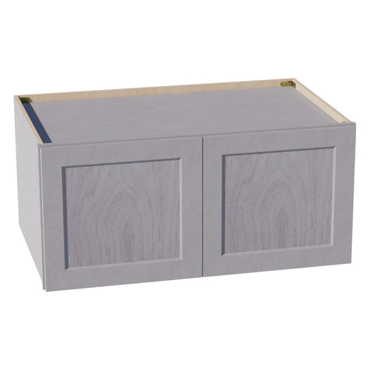W391824-SWG Wall Cabinet 2 Doors & 2 Shelves - Shaker Style - Washed Grey   39"W x 18"H x 24"D
