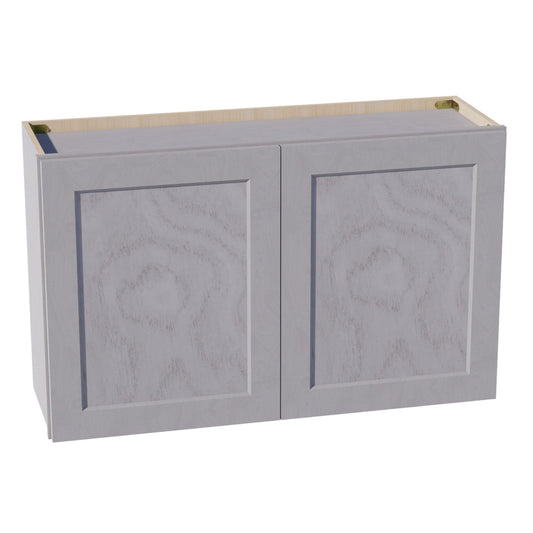 W3924-SWG Wall Cabinet 2 Doors & 2 Shelves - Shaker Style - Washed Grey   39"W x 24"H x 12"D