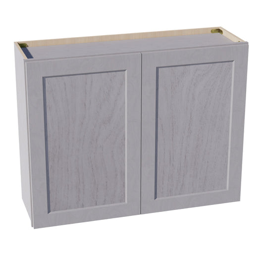 W3930-SWG Wall Cabinet 2 Doors & 2 Shelves - Shaker Style - Washed Grey   39"W x 30"H x 12"D