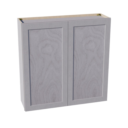 W4242-SWG Wall Cabinet 2 Doors & 2 Shelves - Shaker Style - Washed Grey   42"W x 42"H x 12"D