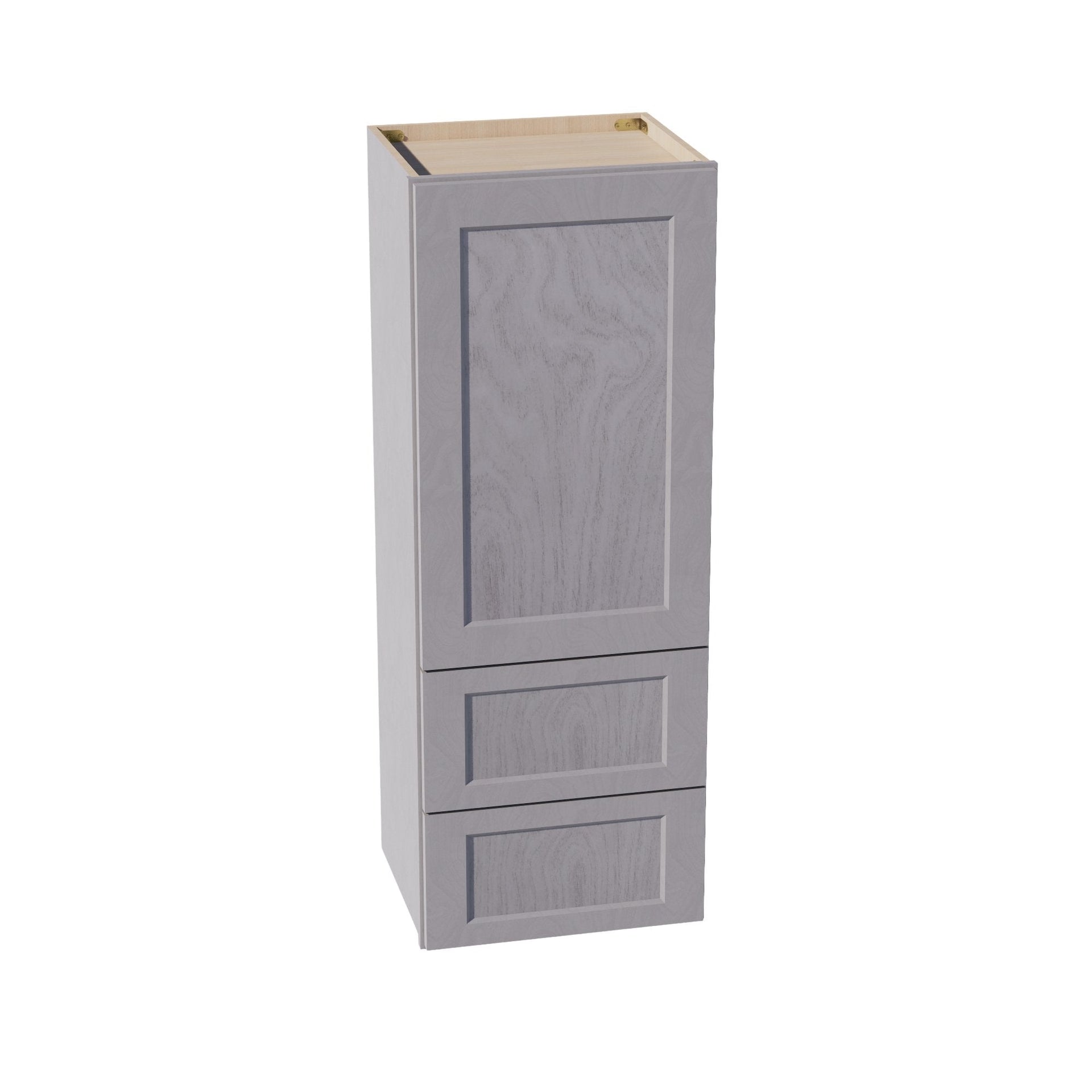 WD1848-SWG Diagonal Wall Corner Cabinet 1 Door & 2 Shelves - Shaker Style - Washed Grey   18'W x 48"H x 15"D