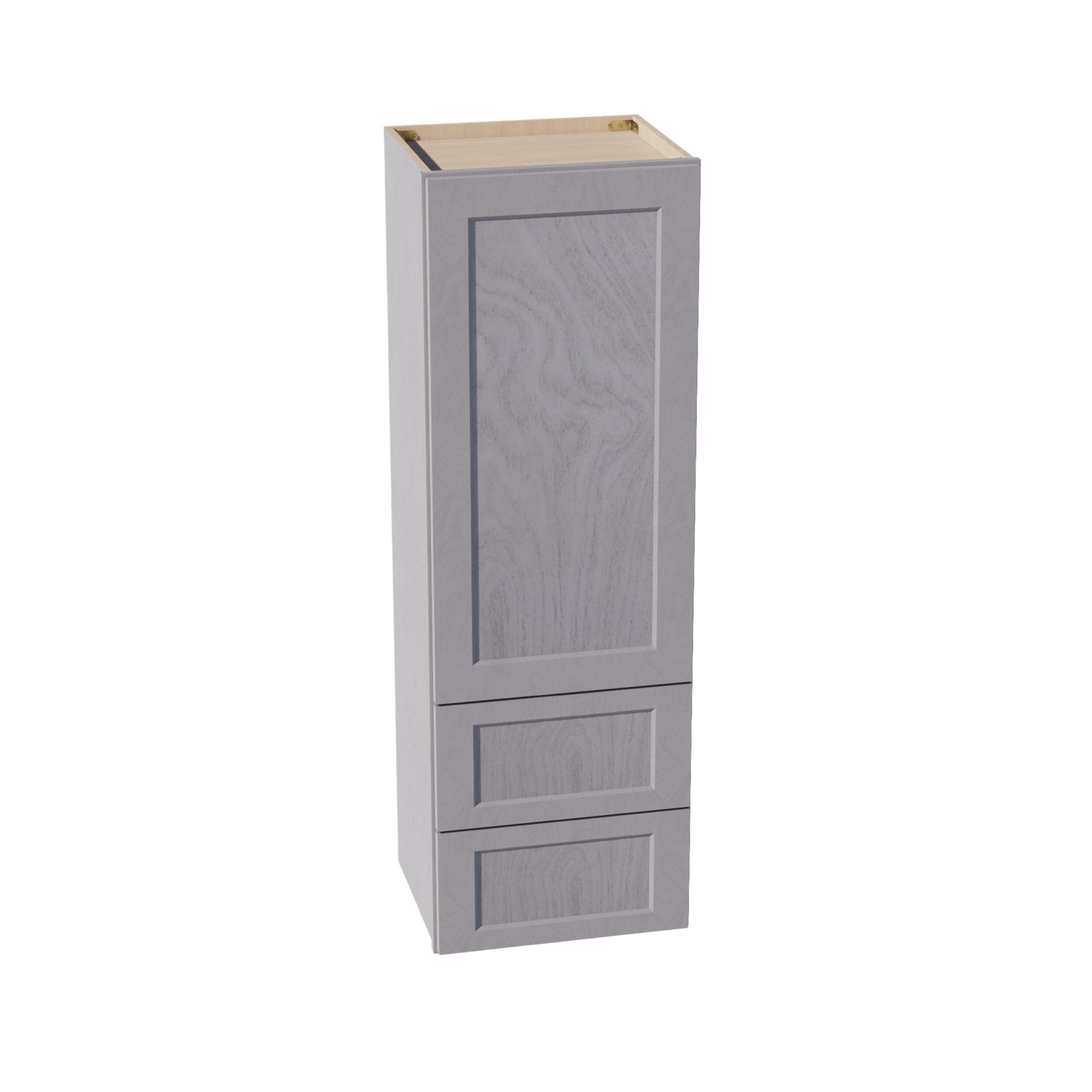 WD1854-SWG Diagonal Wall Corner Cabinet 1 Door & 2 Shelves - Shaker Style - Washed Grey   18'W x 54"H x 15"D