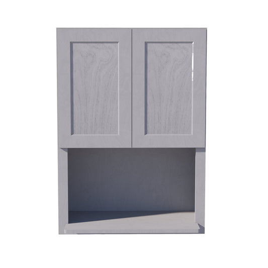 WM3042-SWG Wall Cabinets 2 Doors Wall Built-in Microwave  - Shaker Style - Washed Grey   30"W x 42"H x 12"D