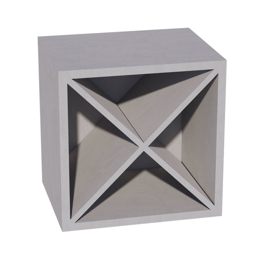 WR1515-SWG Wood Wall Mounted Range Hood - Shaker Style - Washed Grey   15"W x 15"H x 12"D