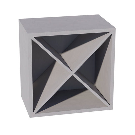 WR1818-SWG Wood Wall Mounted Range Hood - Shaker Style - Washed Grey   18"W x 18"H x 12"D