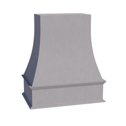 WRH3036-SWG Wood Wall Mounted Range Hood - Shaker Style - Washed Grey   30"W x 36"H x 20-1/2"D
