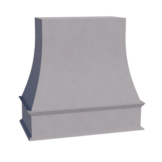 WRH3636-SWG Wood Wall Mounted Range Hood - Shaker Style - Washed Grey   36"W x 36"H x 20-1/2"D