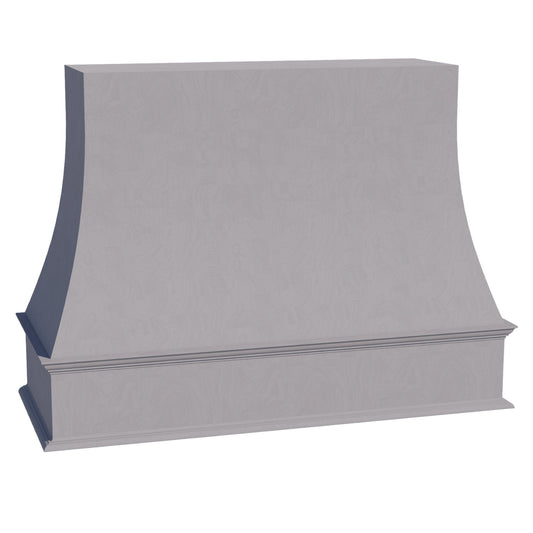 WRH4836-SWG Wood Wall Mounted Range Hood - Shaker Style - Washed Grey   48"W x 36"H x 20-1/2"D
