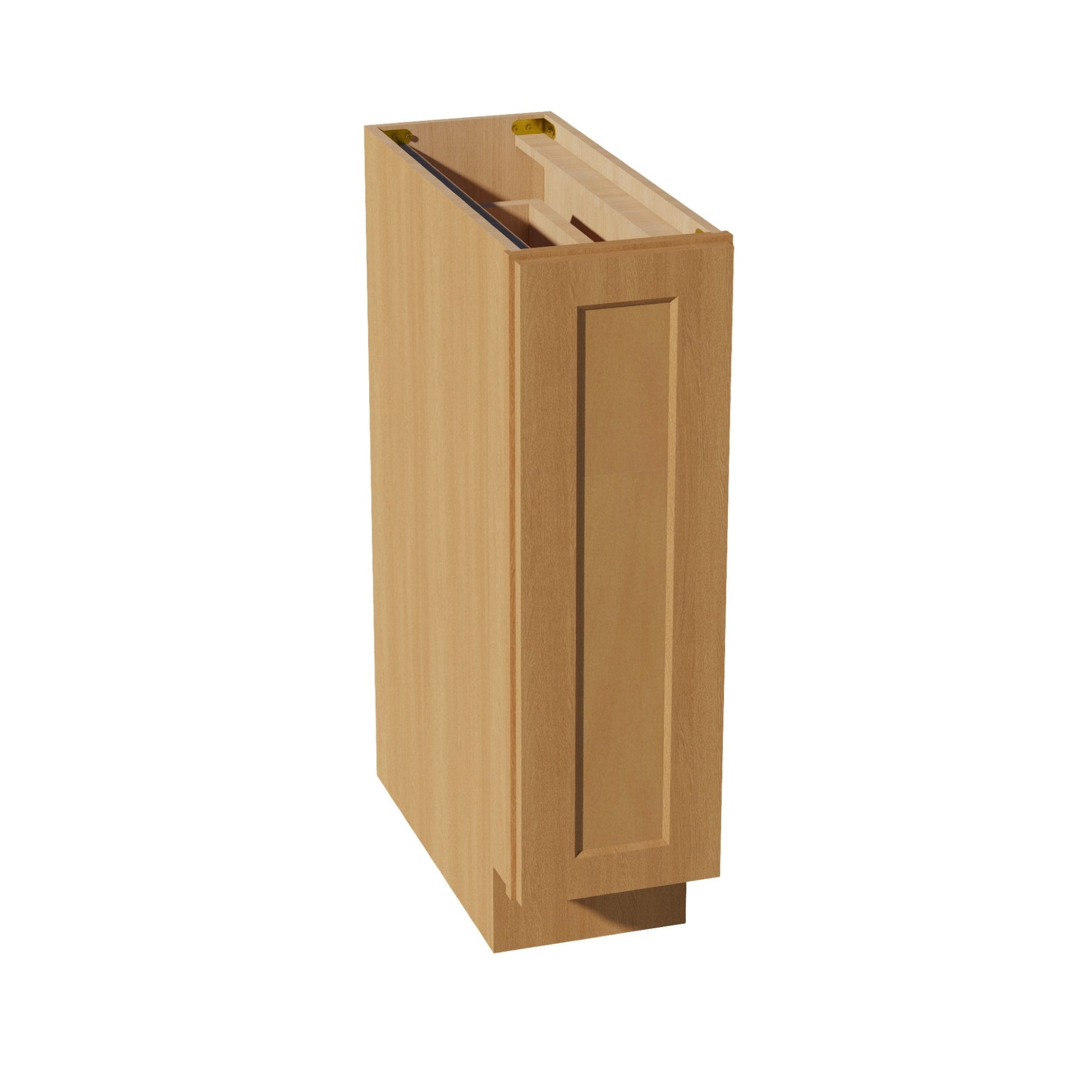 BF09-PO-ST  Base cabinet Full Door Pull Out Spice Rack - Shaker Style - Timber   09"W x 34-1/2"H x 24"D