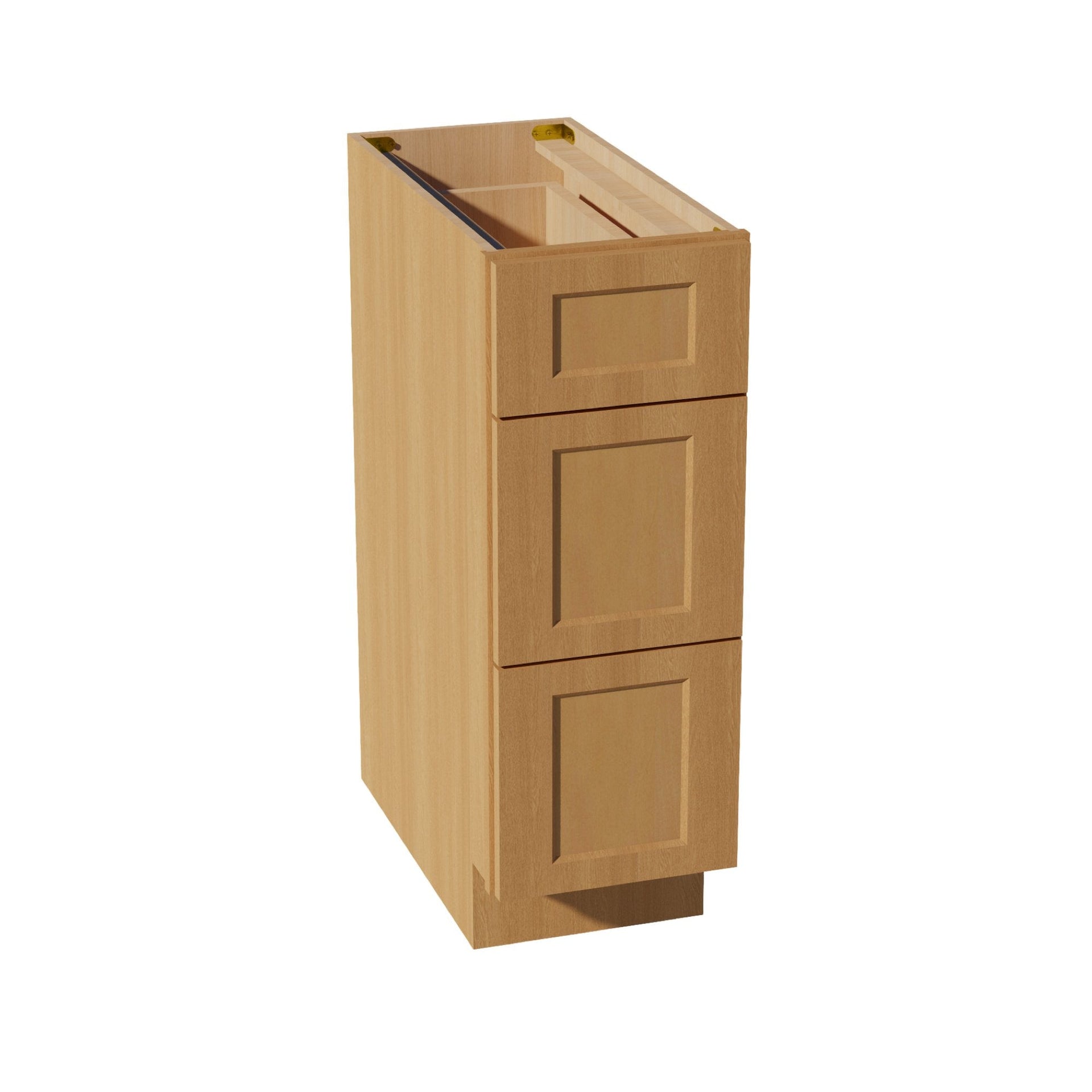 DB12-ST  Base Cabinet 3 Drawers - Shaker Style - Timber   12"W x 34-1/2"H x 24"D