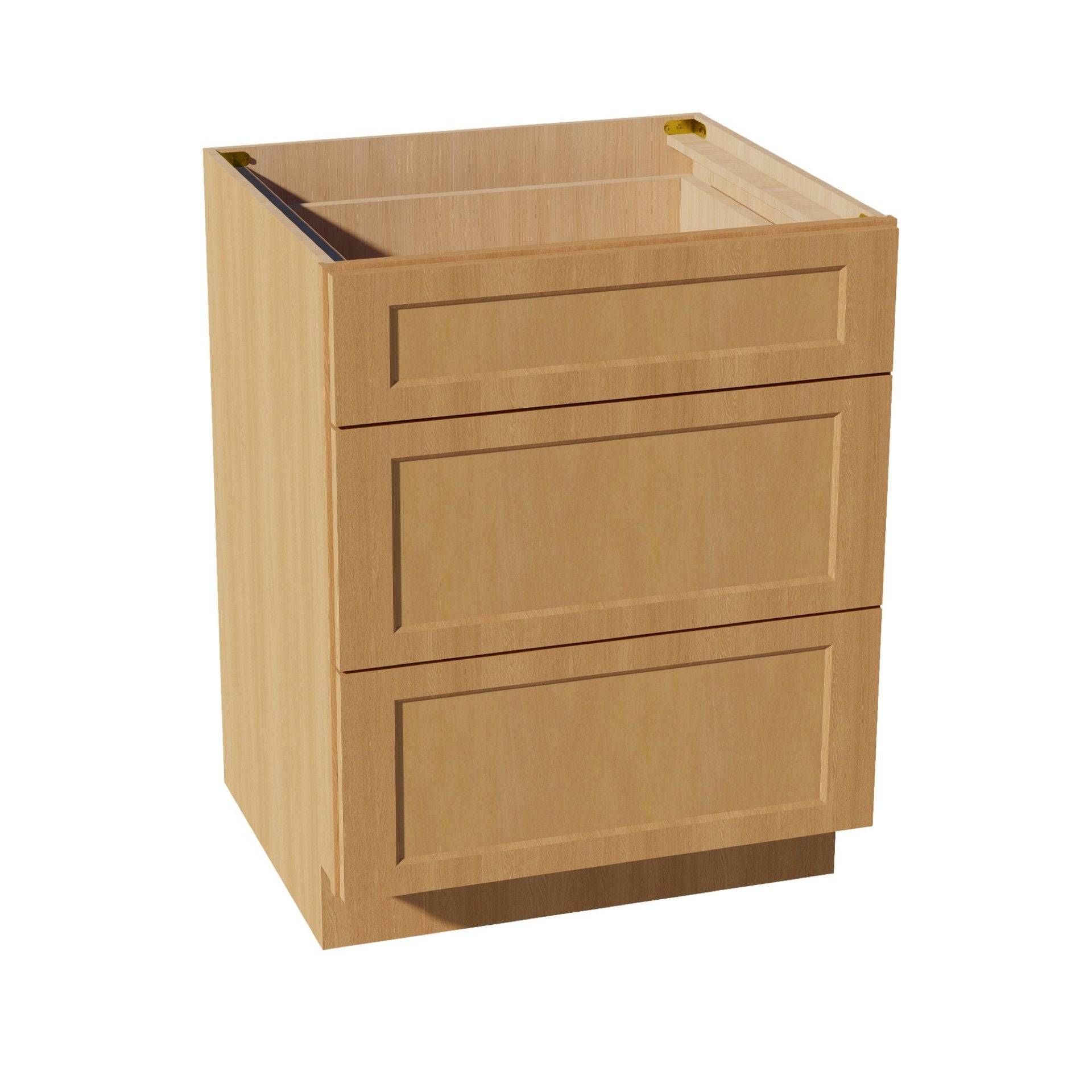 DB27-ST  Base Cabinet 3 Drawers - Shaker Style - Timber   27"W x 34-1/2"H x 24"D