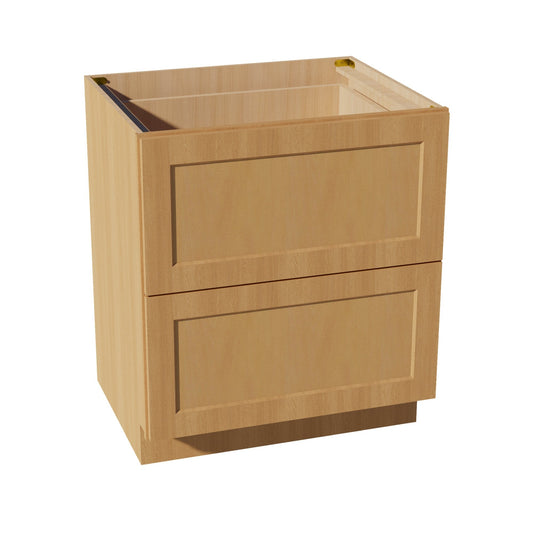 DB30-ST  Base Cabinet 3 Drawers - Shaker Style - Timber   30"W x 34-1/2"H x 24"D
