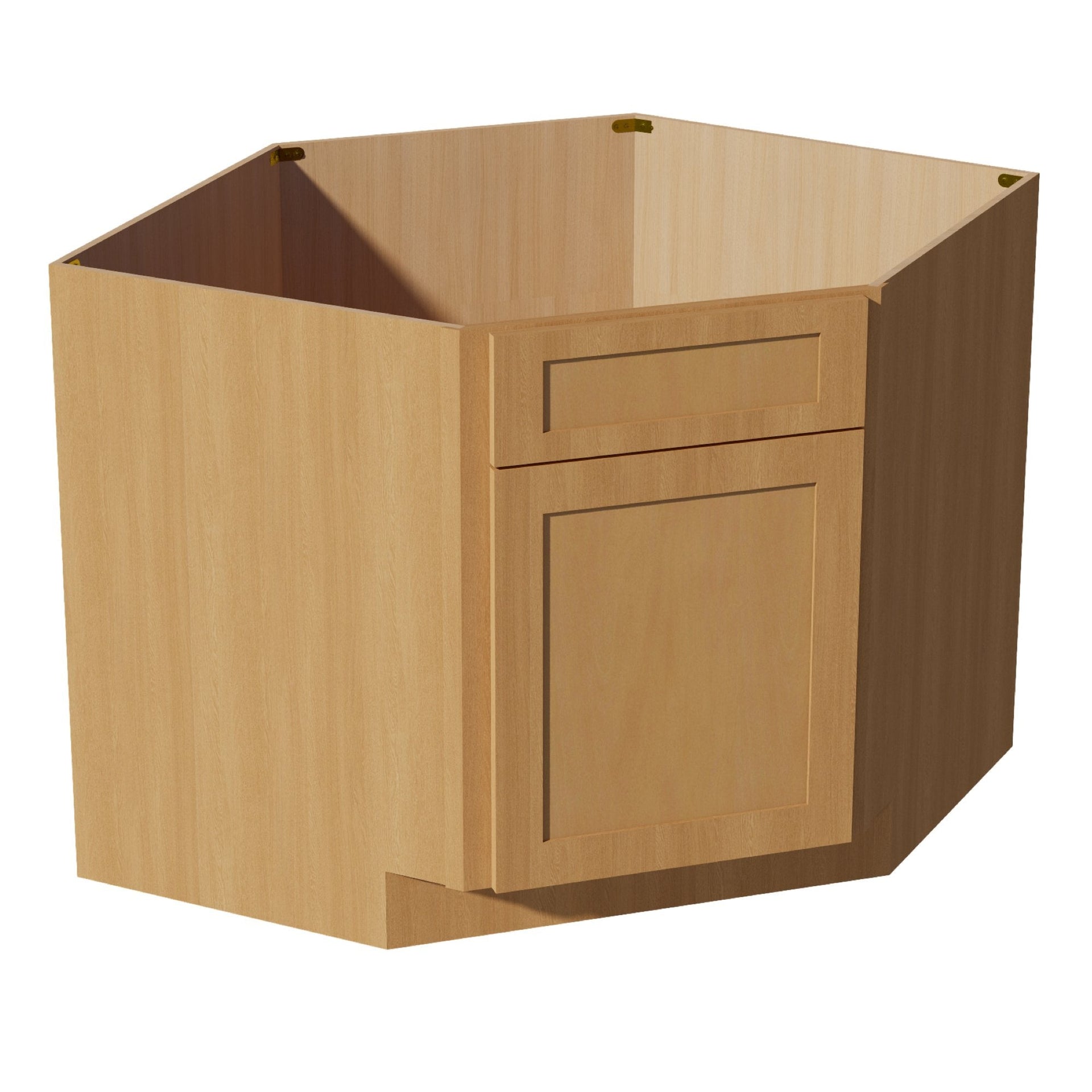 DSB42-ST  Base Cabinet 1 Door 1 False Drawer Corner Sink - Shaker Style - Timber   27"W x 34-1/2"H x 24"D
