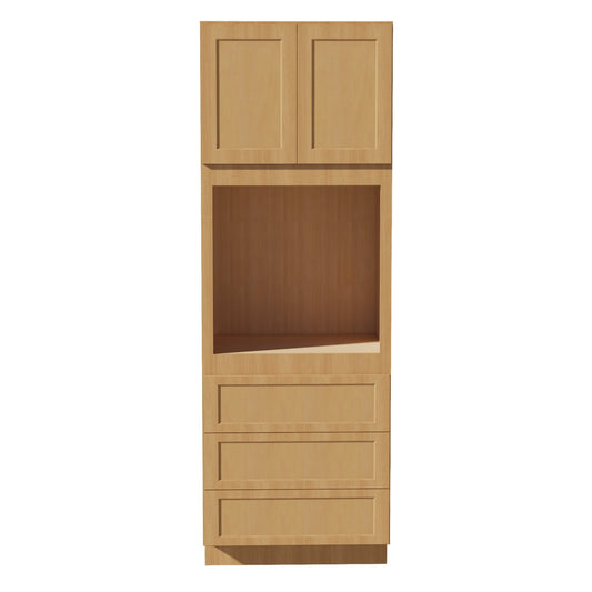 OC3396-ST  Tall Oven 2 Door & 3 Drawers Cabinet - Shaker Style - Timber   33"W x 96"H x 24"D