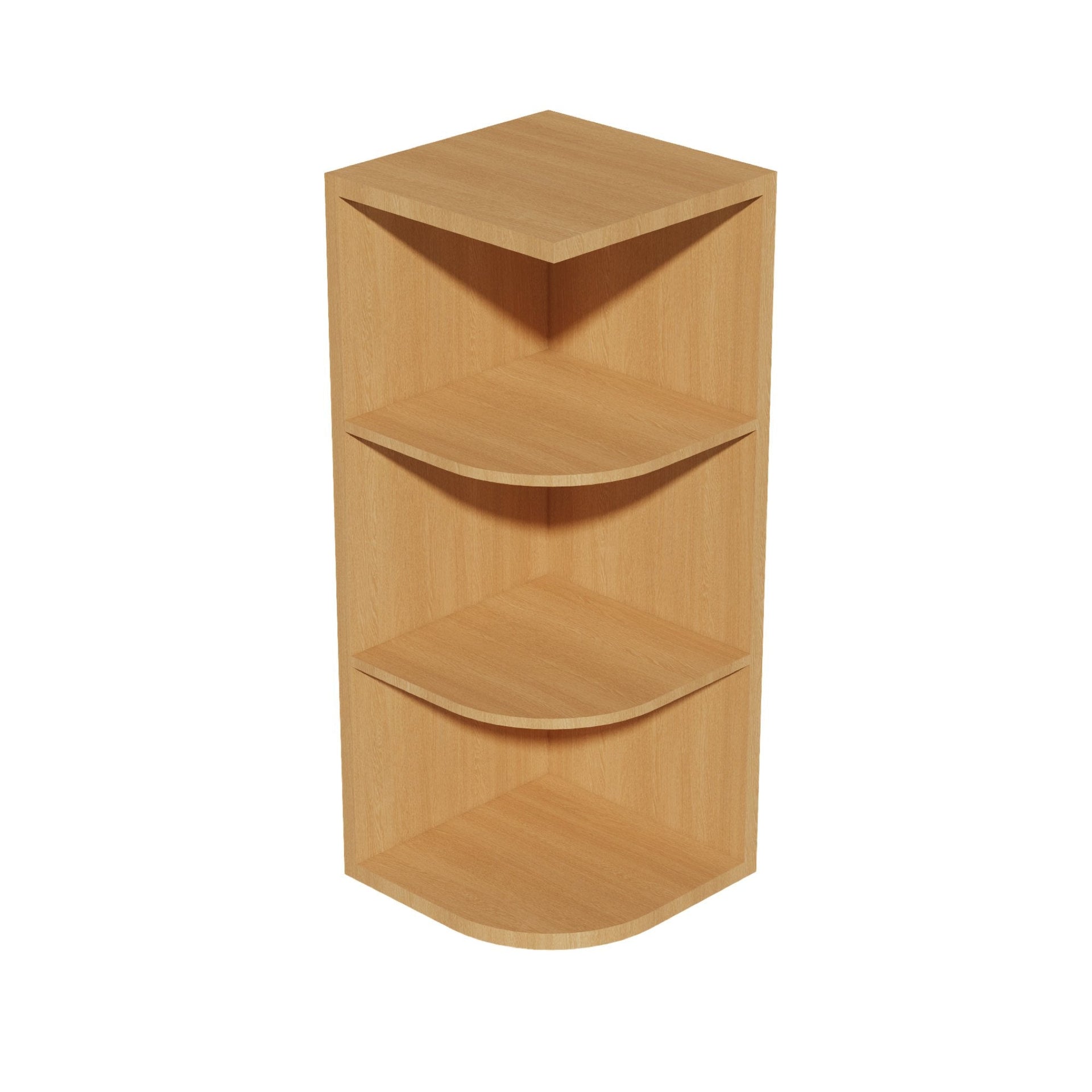 OE1230-ST  Wall End 4 Shelf Cabinet - Shaker Style - Timber   12"W x 30"H x 12"D